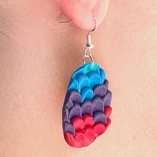 Oval colorful earrings