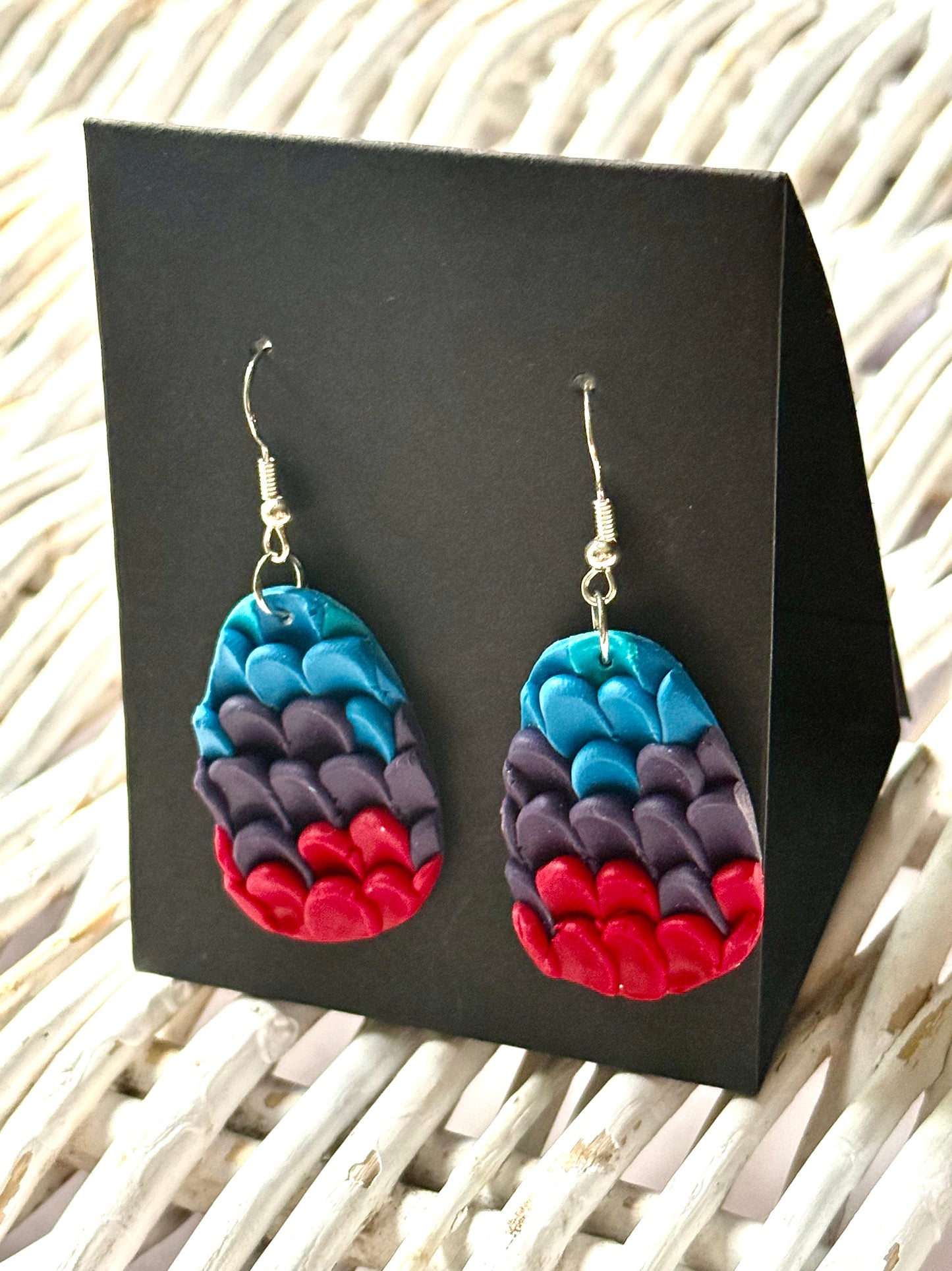 Oval colorful earrings