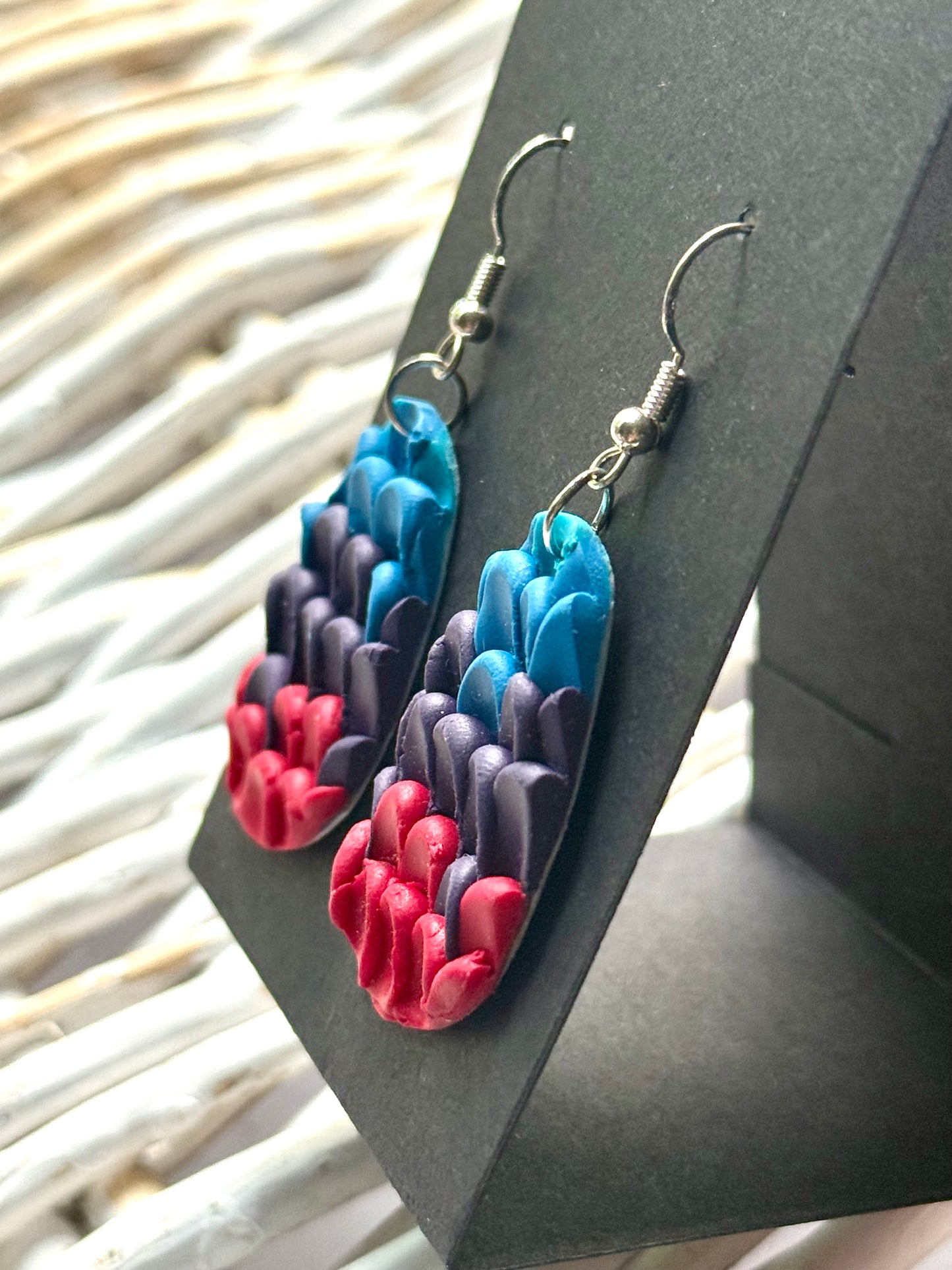 Oval colorful earrings